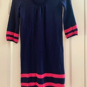Lilly Pulitzer navy& pink sweater dress. Size xs